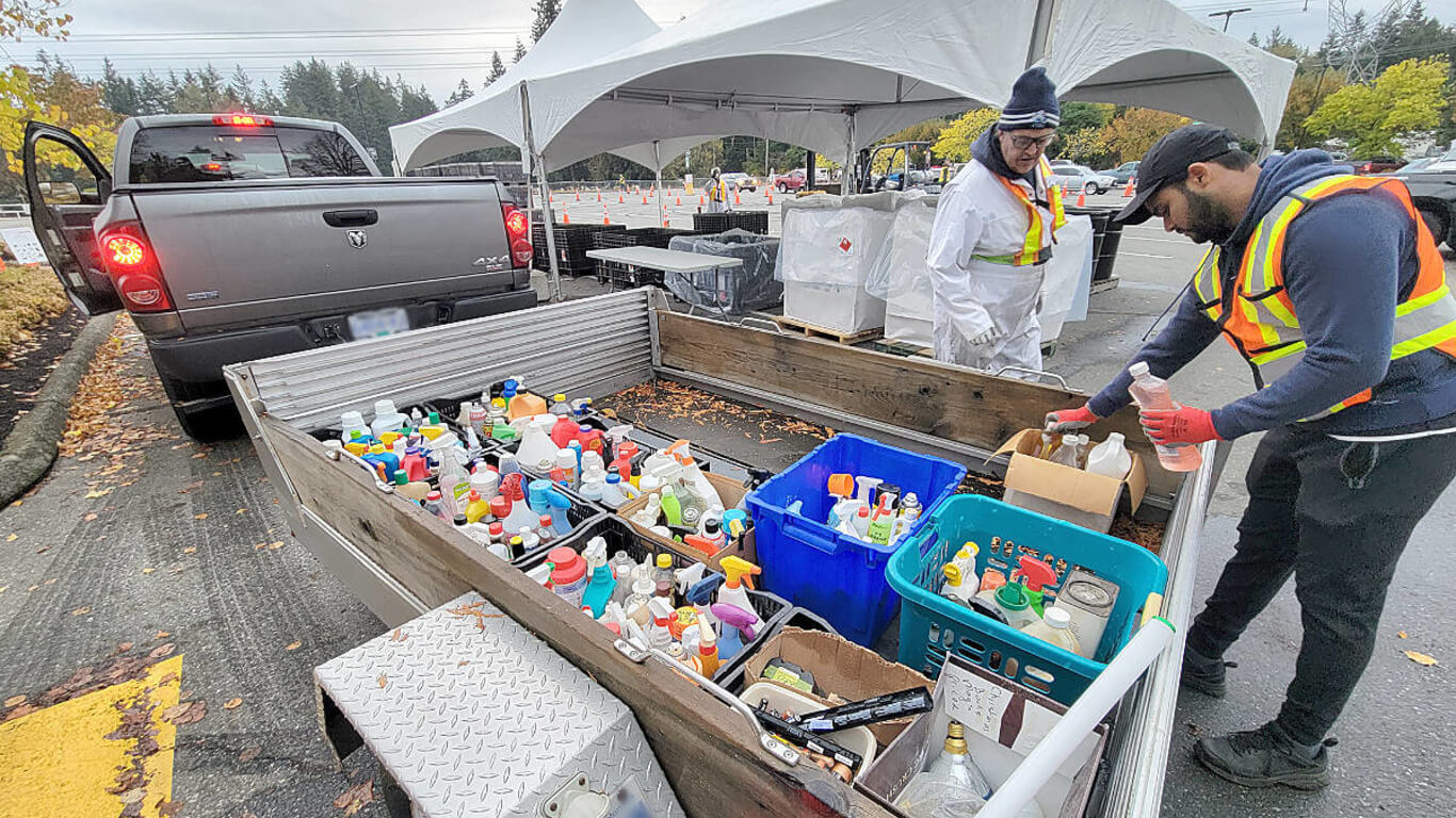 When Disposal Materials Are Dropped. Proper Handling